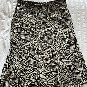 Have Black and White Zebra A-Line Skirt